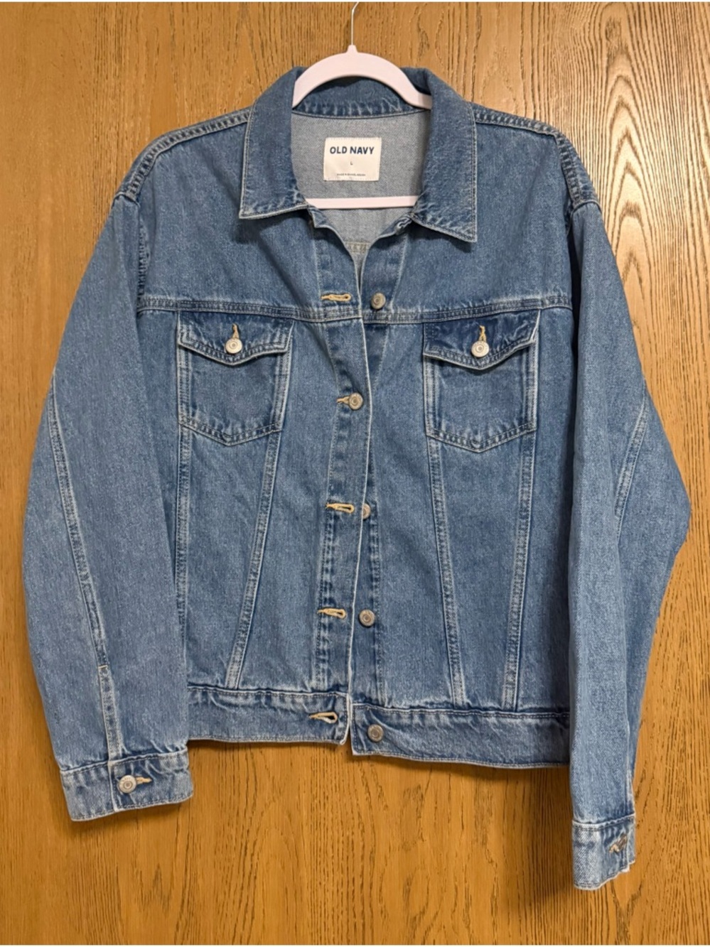 Old Navy Light Blue Denim Jacket - Women's Relaxed Fit